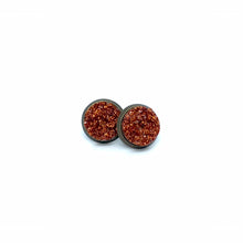 Load image into Gallery viewer, 10mm Pumpkin Spice Latte Druzy Studs