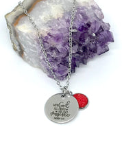 Load image into Gallery viewer, “With God All Things Are Possible” 3-in-1 Necklace (Stainless Steel)