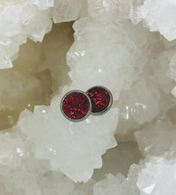 Load image into Gallery viewer, 8mm Merlot Druzy Studs