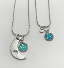 Load image into Gallery viewer, “Love You to the Moon and Back” Mother-Daughter Necklace Set (Stainless Steel)