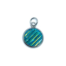 Load image into Gallery viewer, 12mm Striped Turquoise Druzy Charm