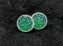 Load image into Gallery viewer, 10mm Green Druzy Studs