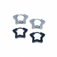 Load image into Gallery viewer, Star Sleeper Hoop Earrings (Stainless Steel)