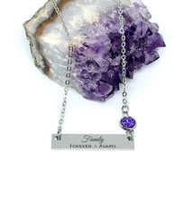 Load image into Gallery viewer, Family Necklace with One Birthstone (Stainless Steel)