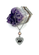 Load image into Gallery viewer, Lil’ Bear Birthstone Necklace (Stainless Steel)