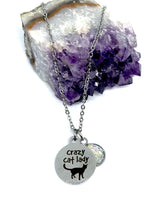 Load image into Gallery viewer, Crazy Cat Lady 3-in-1 Necklace (Stainless Steel)