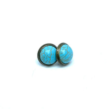 Load image into Gallery viewer, 10mm Turquoise Studs