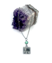 Load image into Gallery viewer, Unicorn Love Birthstone Necklace (Stainless Steel)