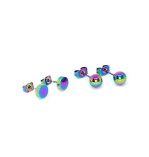Load image into Gallery viewer, Double Mixed Set of 6mm Minimalist Studs (Stainless Steel)