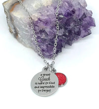 Load image into Gallery viewer, "A great Coach is hard to find and impossible to forget" 3-in-1 Necklace (Stainless Steel)