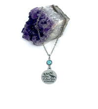 Load image into Gallery viewer, “RAWR! Means I love you in Dinosaur” Birthstone Necklace (Stainless Steel)
