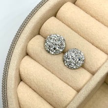 Load image into Gallery viewer, 10mm Silver Druzy Studs