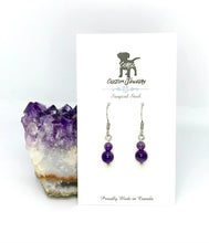 Load image into Gallery viewer, Dainty Amethyst Drop Earrings