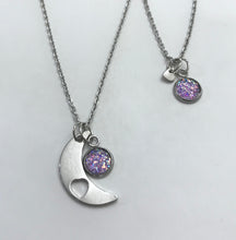 Load image into Gallery viewer, “Love You to the Moon and Back” Mother-Daughter Necklace Set (Stainless Steel)