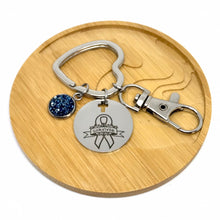 Load image into Gallery viewer, Colon Survivor Research Keychain (Stainless Steel)