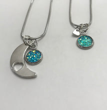 Load image into Gallery viewer, “Love You to the Moon and Back” Mother-Daughter Necklace Set (Stainless Steel)