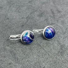Load image into Gallery viewer, 12mm Cosmos Leverback Drop Earrings (Stainless Steel)