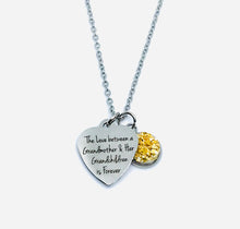Load image into Gallery viewer, “The Love Between a Grandmother and her Grandchildren is Forever” Necklace (Stainless Steel)