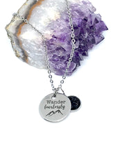 Load image into Gallery viewer, “Wander Fearlessly” 3-in-1 Necklace (Stainless Steel)