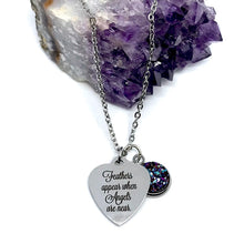 Load image into Gallery viewer, “Feathers Appear When Angels Are Near” 3-in-1 Necklace (Stainless Steel)
