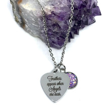 Load image into Gallery viewer, “Feathers Appear When Angels Are Near” 3-in-1 Necklace (Stainless Steel)
