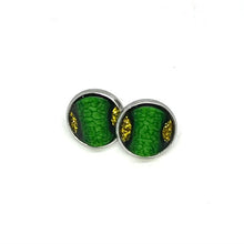 Load image into Gallery viewer, 12mm Shamrock Shimmer Studs