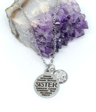 Load image into Gallery viewer, SISTER Word Collage 3-in-1 Necklace (Stainless Steel)