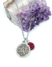 Load image into Gallery viewer, SISTER Word Collage 3-in-1 Necklace (Stainless Steel)