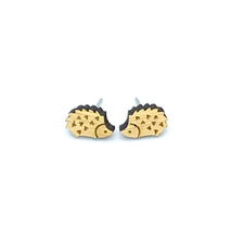 Load image into Gallery viewer, Wooden Hedgehog Studs (Stainless Steel)