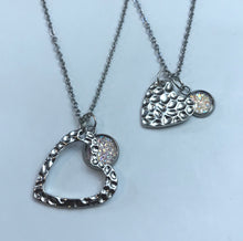 Load image into Gallery viewer, “One Love, One Heart” Mother-Daughter Necklace Set (Stainless Steel)