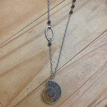 Load image into Gallery viewer, Ammonite Fossil Necklace (Stainless Steel)