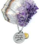 Load image into Gallery viewer, “Wander Fearlessly” 3-in-1 Necklace (Stainless Steel)