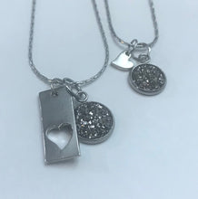 Load image into Gallery viewer, “Elegant Heart” Mother-Daughter Necklace Set (Stainless Steel)