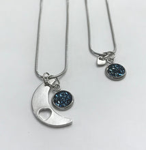 Load image into Gallery viewer, “Love You to the Moon and Back” Mother-Daughter Necklace Set (Stainless Steel)