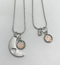 Load image into Gallery viewer, “Love You to the Moon and Back” Mother-Daughter Necklace Set (Stainless Steel)