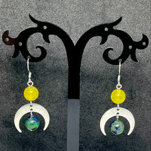 Load image into Gallery viewer, Earth Moon Sun Drop Earrings