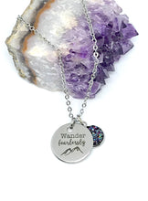 Load image into Gallery viewer, “Wander Fearlessly” 3-in-1 Necklace (Stainless Steel)