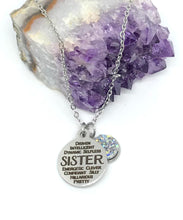 Load image into Gallery viewer, SISTER Word Collage 3-in-1 Necklace (Stainless Steel)