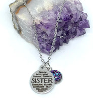 Load image into Gallery viewer, SISTER Word Collage 3-in-1 Necklace (Stainless Steel)