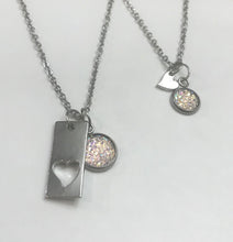Load image into Gallery viewer, “Elegant Heart” Mother-Daughter Necklace Set (Stainless Steel)