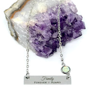 Load image into Gallery viewer, Family Necklace with One Birthstone (Stainless Steel)