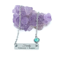 Load image into Gallery viewer, Family Bracelet with One Birthstone (Stainless Steel)