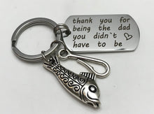 Load image into Gallery viewer, Step Father Keychain (Stainless Steel)