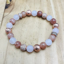 Load image into Gallery viewer, 8mm Rose Gold Pave Bracelet