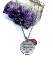 Load image into Gallery viewer, “Only in the Darkness can you see the Stars” 3-in-1 Necklace (Stainless Steel)