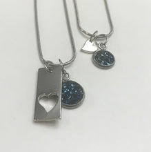 Load image into Gallery viewer, “Elegant Heart” Mother-Daughter Necklace Set (Stainless Steel)