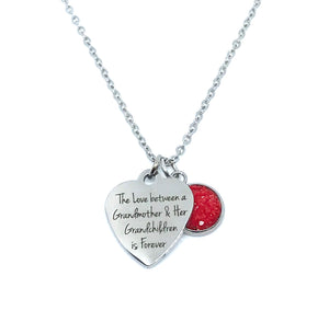 “The Love Between a Grandmother and her Grandchildren is Forever” Necklace (Stainless Steel)