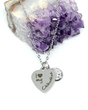 Load image into Gallery viewer, "I love my Chihuahua" 3-in-1 Necklace (Stainless Steel)