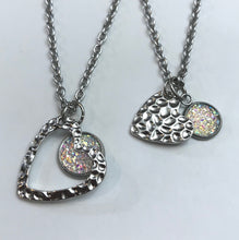 Load image into Gallery viewer, “One Love, One Heart” Mother-Daughter Necklace Set (Stainless Steel)