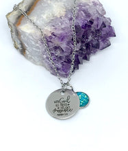 Load image into Gallery viewer, “With God All Things Are Possible” 3-in-1 Necklace (Stainless Steel)